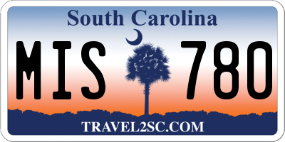 SC license plate MIS780
