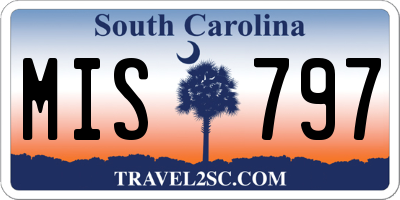 SC license plate MIS797