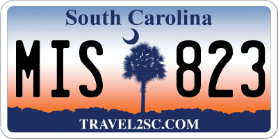SC license plate MIS823