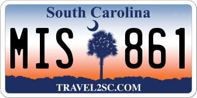 SC license plate MIS861