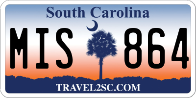 SC license plate MIS864