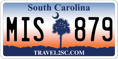 SC license plate MIS879
