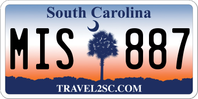 SC license plate MIS887
