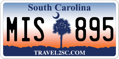 SC license plate MIS895