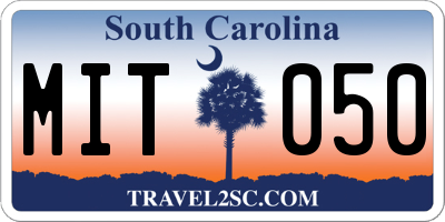 SC license plate MIT050