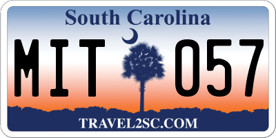 SC license plate MIT057