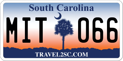 SC license plate MIT066