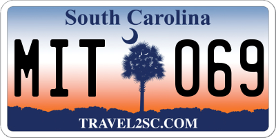 SC license plate MIT069