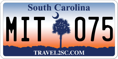SC license plate MIT075