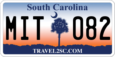 SC license plate MIT082