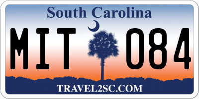 SC license plate MIT084