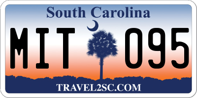SC license plate MIT095