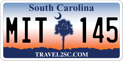 SC license plate MIT145
