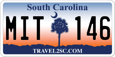 SC license plate MIT146