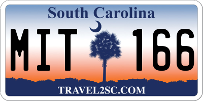 SC license plate MIT166