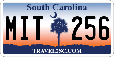 SC license plate MIT256