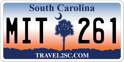 SC license plate MIT261