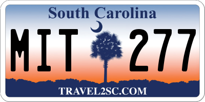 SC license plate MIT277