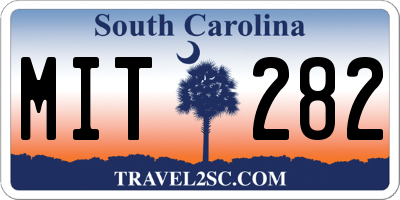 SC license plate MIT282