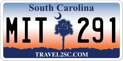 SC license plate MIT291