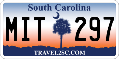 SC license plate MIT297