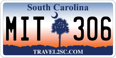 SC license plate MIT306