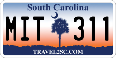 SC license plate MIT311