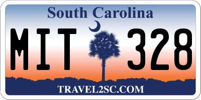 SC license plate MIT328