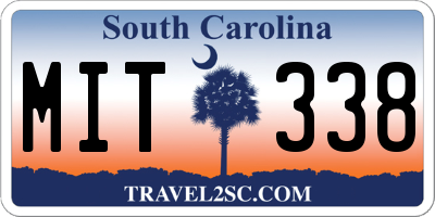 SC license plate MIT338