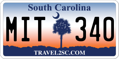 SC license plate MIT340