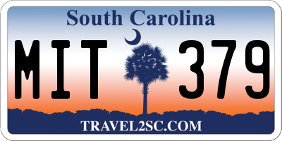 SC license plate MIT379