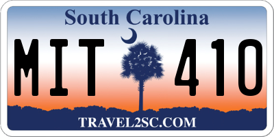 SC license plate MIT410