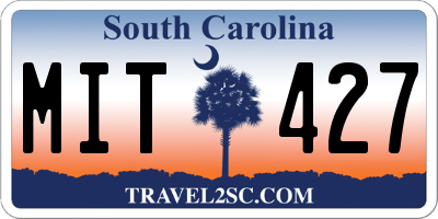 SC license plate MIT427