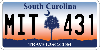 SC license plate MIT431