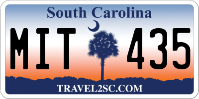 SC license plate MIT435