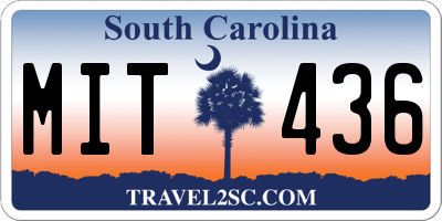 SC license plate MIT436