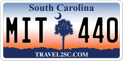 SC license plate MIT440