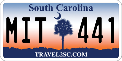 SC license plate MIT441