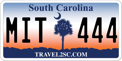 SC license plate MIT444