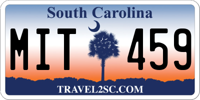 SC license plate MIT459