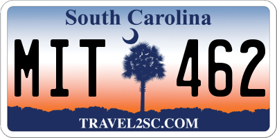 SC license plate MIT462
