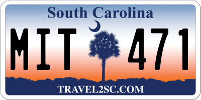 SC license plate MIT471