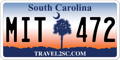SC license plate MIT472