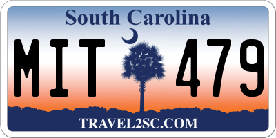 SC license plate MIT479
