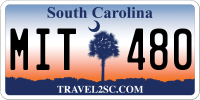 SC license plate MIT480