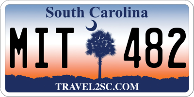 SC license plate MIT482