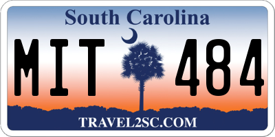SC license plate MIT484