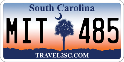 SC license plate MIT485