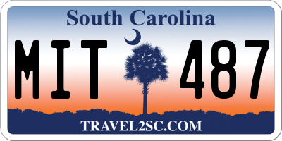 SC license plate MIT487