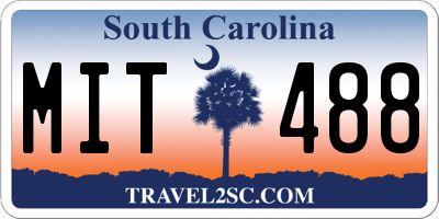 SC license plate MIT488